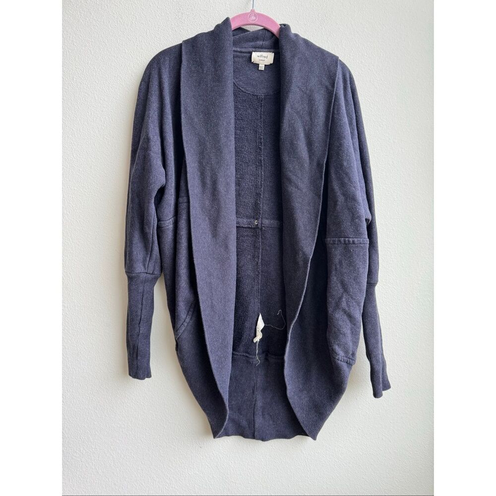✨$5/$25 Aritzia Wilfred Diderot Cocoon Cardigan Purple Open Front Size XS